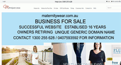 Desktop Screenshot of maternitywear.com.au